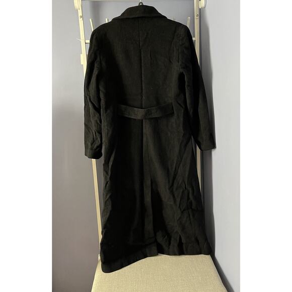 Lary Levine black coat cashmere lambswoll Italian luxury vintage old money 6 - Picture 7 of 7